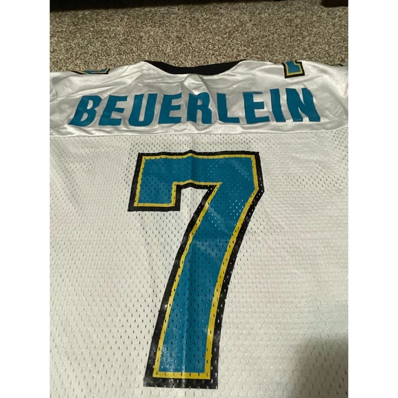 Champion Steve Beuerlein Jacksonville Jaguars Jersey 7 Mens 40 White Vintage 90s